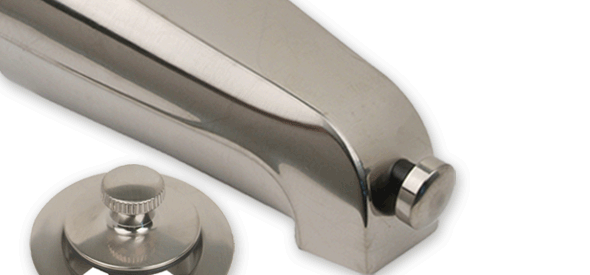 Brasscraft Chrome Tub Spout,For Use With Mixet Tub and Shower Repair SWD0434